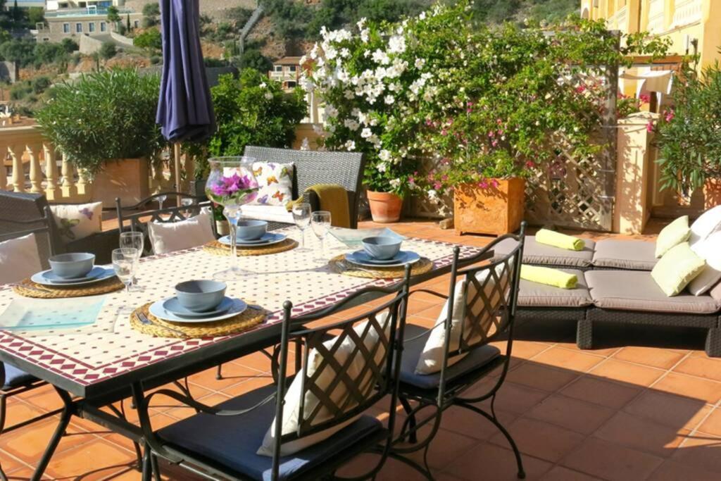Apartamento En El Puerto De Soller Con Gran Terraza Privada Y Vistas Al Mar. Piscina Comunitaria. Localizado En Un Zona Tranquila Y Muy Soleada. Wifi Gratis Disponible. Parking. מראה חיצוני תמונה