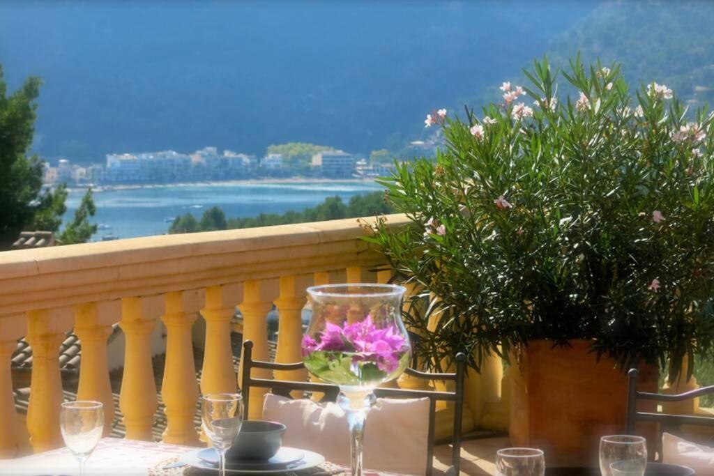 Apartamento En El Puerto De Soller Con Gran Terraza Privada Y Vistas Al Mar. Piscina Comunitaria. Localizado En Un Zona Tranquila Y Muy Soleada. Wifi Gratis Disponible. Parking. מראה חיצוני תמונה
