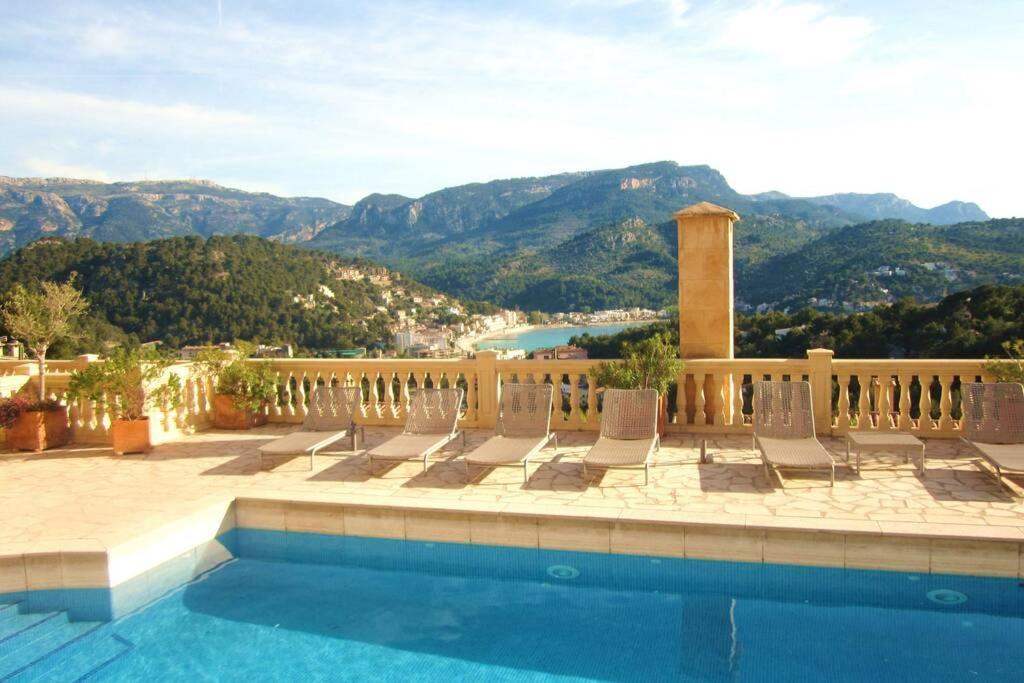 Apartamento En El Puerto De Soller Con Gran Terraza Privada Y Vistas Al Mar. Piscina Comunitaria. Localizado En Un Zona Tranquila Y Muy Soleada. Wifi Gratis Disponible. Parking. מראה חיצוני תמונה