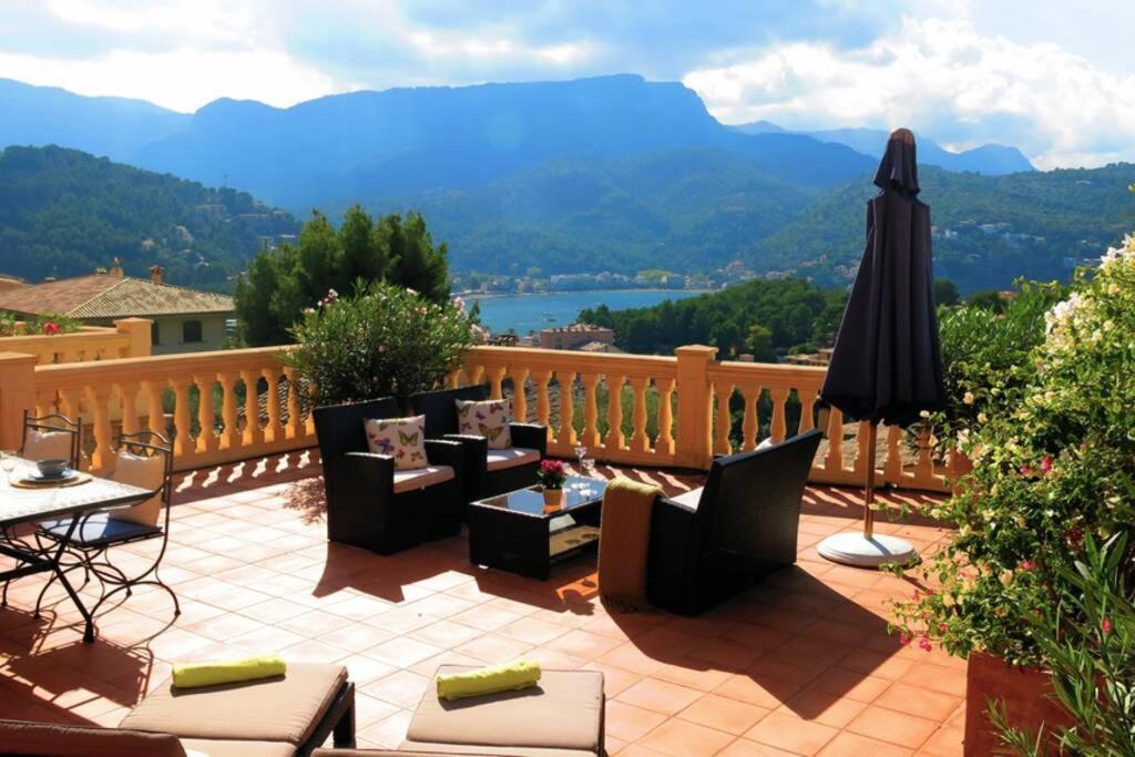 Apartamento En El Puerto De Soller Con Gran Terraza Privada Y Vistas Al Mar. Piscina Comunitaria. Localizado En Un Zona Tranquila Y Muy Soleada. Wifi Gratis Disponible. Parking. מראה חיצוני תמונה